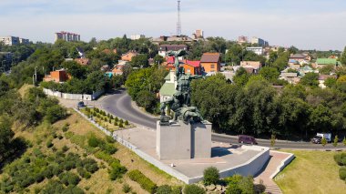 Rostov-on-Don, Rusya - 26 Ağustos 2020: 1902 Grev Anıtı, Hava Görünümü  