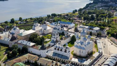 Rostov, Rusya. Rostov Kremlin. Büyük Rostov şehrinin ana ilgi odağı, Havadan Bakış  