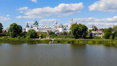 Rostov, Rusya. Rostov Kremlin. Büyük Rostov şehrinin ana ilgi odağı, Havadan Bakış  