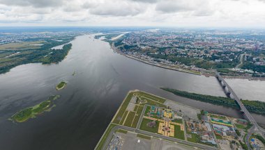 Nizhny Novgorod, Rusya. Volga ve Oka nehirlerinin birleştiği yer.