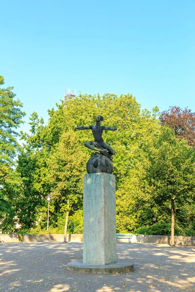 Berna Suiza Julio 2019 Monumento Oscar Bider Escultor Herman Galler — Foto de Stock