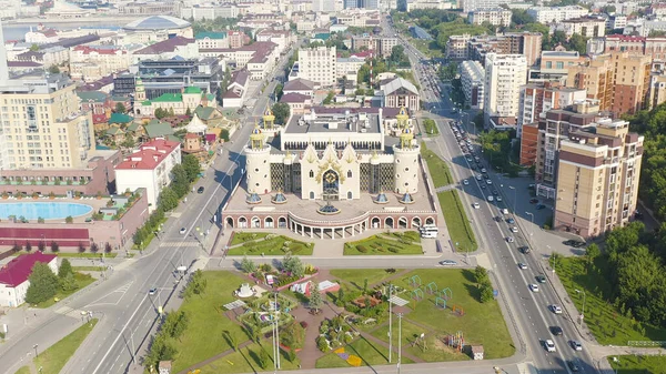 Kazań Rosja Sierpnia 2020 Teatr Marionetek Ekijat Widok Lotu Ptaka — Zdjęcie stockowe