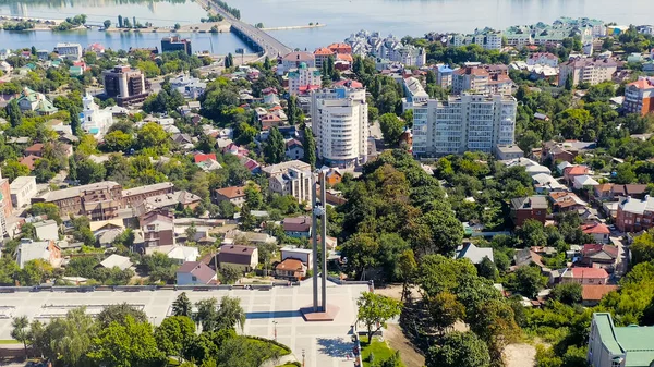 Voronezh Ρωσία Αυγούστου 2020 Πλατεία Νίκης Stele Victory Square Αεροφωτογραφία — Φωτογραφία Αρχείου