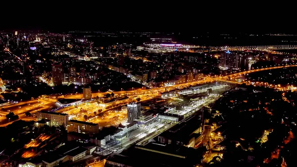 Rostov Don Russia August 2020 Railway Station Rostov Glavny 城市夜景 — 图库照片