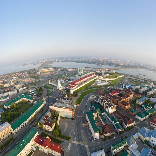 Повітряний Вид Казанський Кремль Під Час Сходу Сонця — стокове фото
