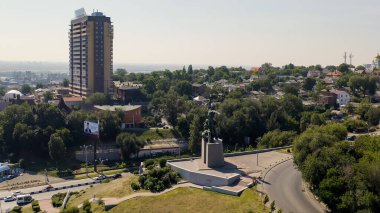 Rostov-on-Don, Rusya - 26 Ağustos 2020: 1902 Grev Anıtı, Hava Görünümü  