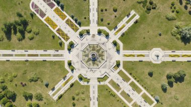 Kazan, Rusya. Kazan Milenyum Parkı, Hava Manzarası.  