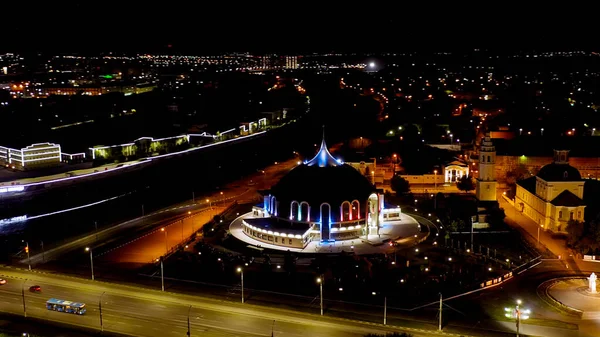Тула Росія Серпня 2020 Повітряний Вид Міста Вночі Tula State — стокове фото