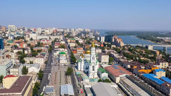 Rostov Don Russia August 2020 Cathedral Nativity Virgin Aerial View — 스톡 사진
