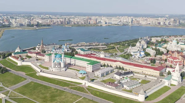 Kazan Rusland Luchtfoto Van Het Kazan Kremlin Luchtfoto — Stockfoto