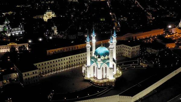 Kazan Rusland Kul Sharif Moskee Luchtfoto Van Het Kazan Kremlin — Stockfoto