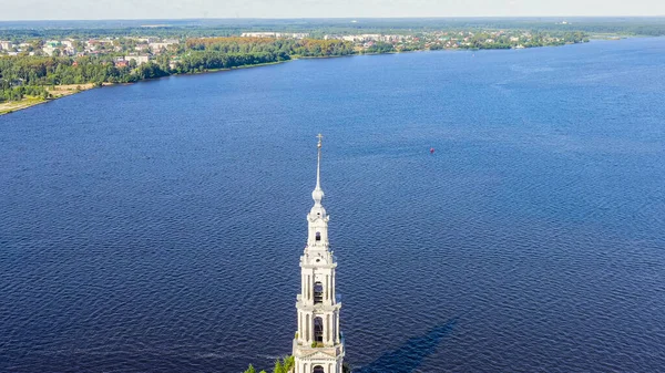 Kalyazin Rosja Dzwonnica Kalyazin Dzwonnica Katedry Mikołaja Znana Jako Zalana — Zdjęcie stockowe