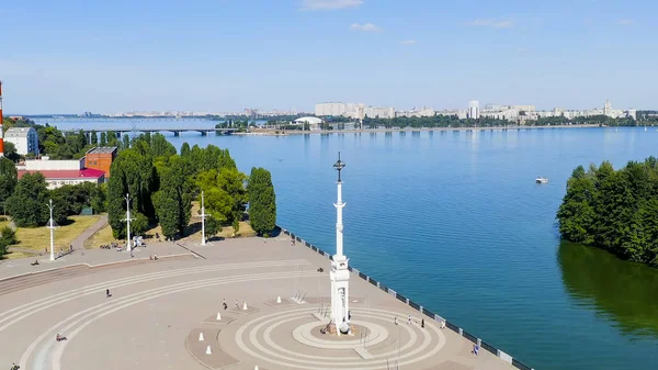 Воронеж Росія Адміралтейська Площа Voronezh River Embankment Aerial View — стокове фото