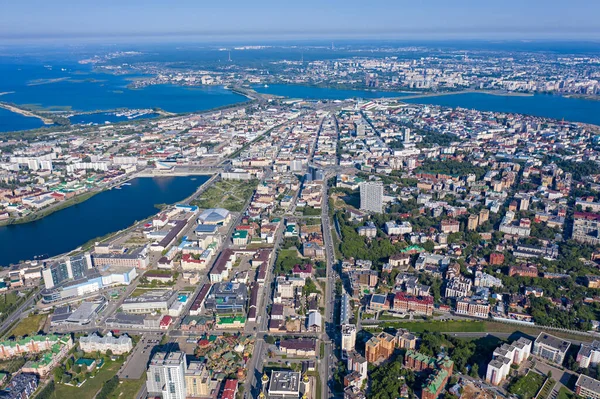 Kazan Russia Aerial View Panorama Kazan — Stock Photo, Image