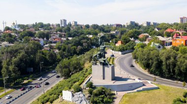 Rostov-on-Don, Rusya - 26 Ağustos 2020: 1902 Grev Anıtı, Hava Görünümü  