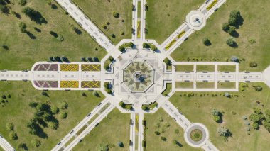 Kazan, Rusya. Kazan Milenyum Parkı, Hava Manzarası.  