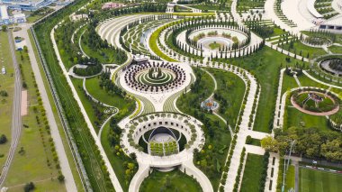 Krasnodar, Rusya. Halk Parkı Krasnodar (Galitsky Parkı). Yaz hava manzarası, Hava manzarası  