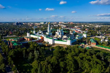 Sergiev Posad, Rusya. Kutsal Üçlü Sergius Lavra. Hava görünümü