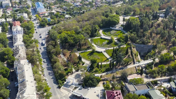 Sevostopol, Crimea. Malakhov Kurgan is a tactically important height of Sevastopol. One of the most visited tourist destinations in the city, Aerial View