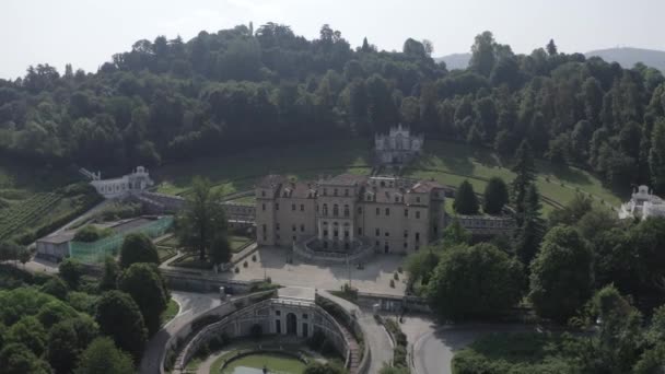 Turín, Italia. Villa della Regina con parque. 4K — Vídeos de Stock