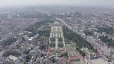 Viyana, Avusturya. Belvedere Viyana 'da bir barok saray kompleksi. Lucas von Hildebrandt tarafından 18. yüzyılın başında inşa edilmiştir. 4K