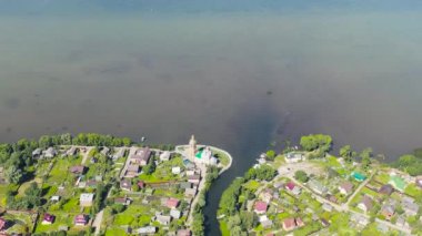 Pereslavl-Zalessky, Rusya. Novospassky Manastırı 'ndaki 40 Şehit Kilisesi ya da Spasskaya Sloboda' daki 40 Kurban Tapınağı ya da Sorokasvyats Kilisesi.