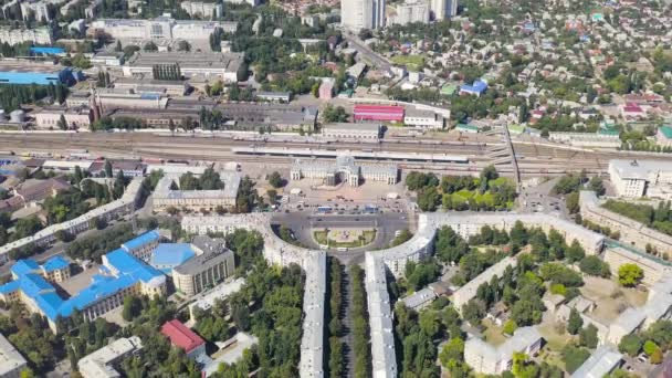 Voronezh, Rusland. Centraal station van Voronezh stad. 4K — Stockvideo