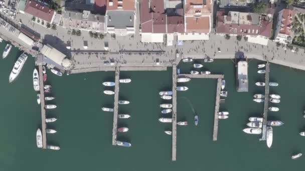 Sebastopoli, Crimea. Balaklava Bay con yacht e barche da diporto. 4K — Video Stock