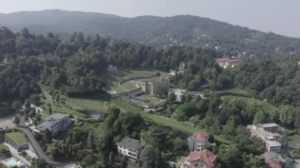 Turín, Italia. Villa della Regina con parque. 4K — Vídeos de Stock