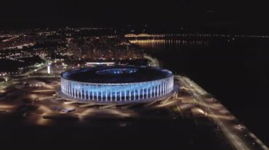 Nizhny Novgorod, Rusya. Nizhny Novgorod Stadyumu. 4K