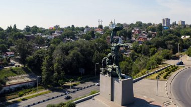 Rostov-on-Don, Rusya - 26 Ağustos 2020: 1902 Grev Anıtı, Hava Görünümü  