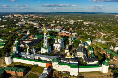 Sergiev Posad, Rusya. Kutsal Üçlü Sergius Lavra. Hava görünümü