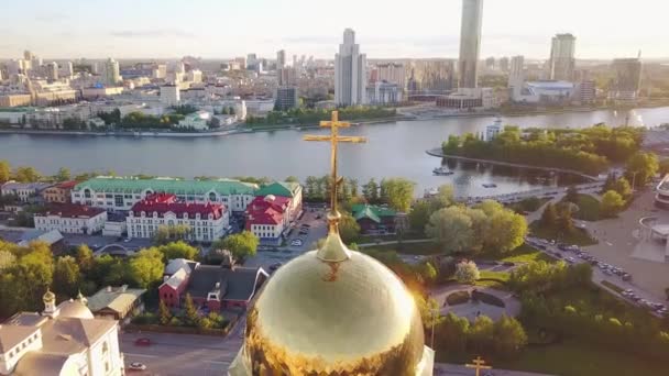 Zbliżenie Dolly Kościół Krwi Imieniu Wszystkich Świętych Krainie Rosyjskiej Rosji — Wideo stockowe