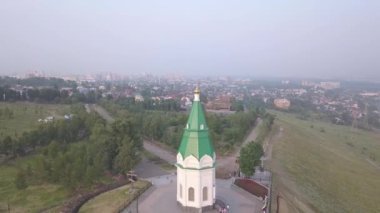 PARASKEVA PYATNITSA CHAPEL. Krasnoyarsk 'ın sembolü ve şehrin ana simgelerinden biri. 4K