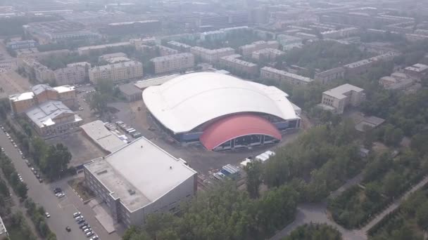 Installations sportives. Stade Yenisei (Yenisei Ice Stadium). Russie, Krasnoïarsk. 4K — Video