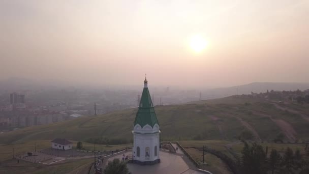 PARASKEVA PYATNITSA ROZDZIAŁ. symbol Krasnojarska i jeden z głównych zabytków miasta. 4K — Wideo stockowe