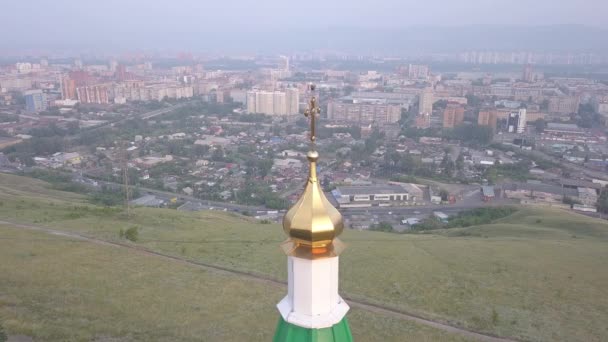 PARASKEVA PYATNITSA CAPITULO. símbolo de Krasnoyarsk y uno de los principales puntos de referencia de la ciudad. 4K — Vídeo de stock