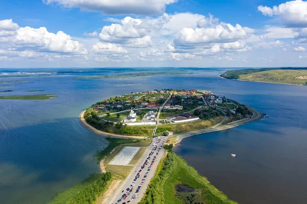 Sviyazhsk Ryssland Flygfoto Över Sviyazhsk Island Stad — Stockfoto