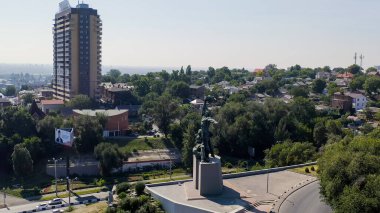 Rostov-on-Don, Rusya - 26 Ağustos 2020: 1902 Grev Anıtı, Hava Görünümü  