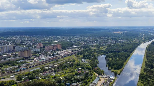 Dmitrov Ryssland Augusti 2020 Moskva Kanal Och Utsikt Över Staden — Stockfoto