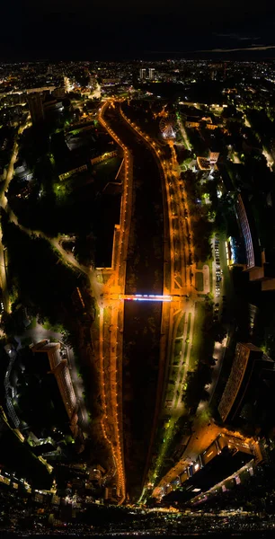 Ivanovo Rússia Agosto 2020 Panorama Noturno Cidade Vista Aérea — Fotografia de Stock