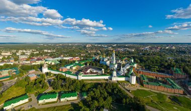 Sergiev Posad, Rusya. Kutsal Üçlü Sergius Lavra. Hava görünümü