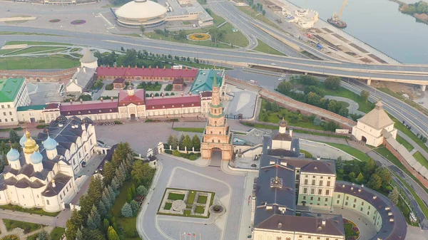 Kazan Rússia Vista Aérea Kremlin Kazan Início Manhã Vista Aérea — Fotografia de Stock