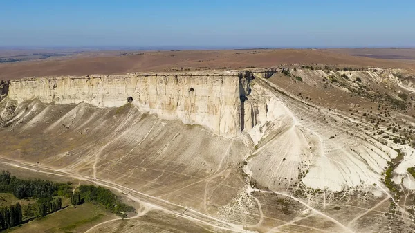 Belaya Skala克里米亚岩层 白岩山 空中景观 — 图库照片