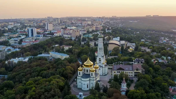 Stawropol Rosja Katedra Kazańskiej Ikony Matki Bożej Stawropolu Zachód Słońca — Zdjęcie stockowe