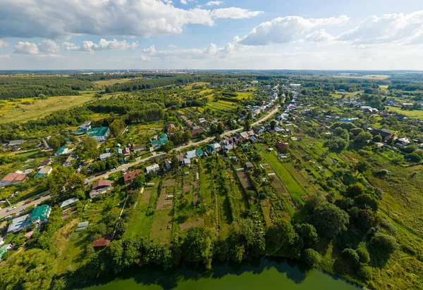 Yasnaya Polyana Köyü Tula Bölgesi Rusya Hava Manzaralı Yaz — Stok fotoğraf