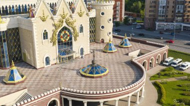 Kazan, Rusya - 6 Ağustos 2020: Ekiyat Kukla Tiyatrosu. Hava görüntüsü, Hava Görüntüsü  