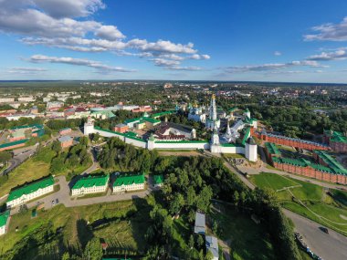 Sergiev Posad, Rusya. Kutsal Üçlü Sergius Lavra. Hava görünümü