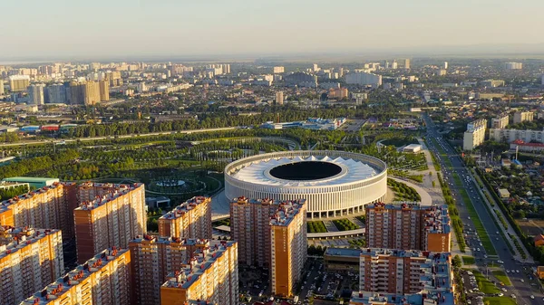 Krasnodar Rosja Sierpnia 2020 Krasnodar Stadium Stadion Piłkarski Krasnodarze Zachód — Zdjęcie stockowe