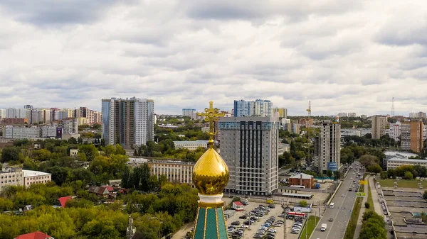 Samara Ryssland September 2020 Sofias Katedral Guds Visdom Beläget Stranden — Stockfoto